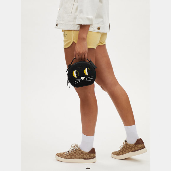 NWT Coach Outlet Canteen Crossbody With Halloween Cat - Picture 5 of 7